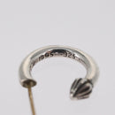 Chrome Hearts Plain Hoop Pierce Earring Ag925 Silver Auth 156691M-10