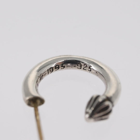Chrome Hearts Plain Hoop Pierce Earring Ag925 Silver Auth 156691M