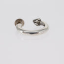 Chrome Hearts Plain Hoop Pierce Earring Ag925 Silver Auth 156691M-6