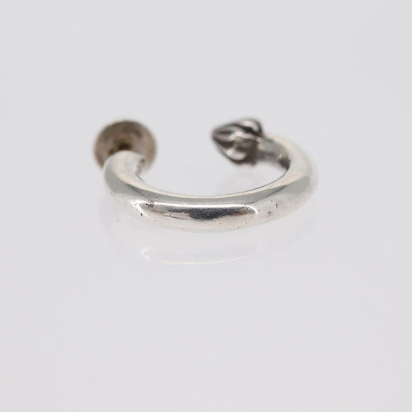 Chrome Hearts Plain Hoop Pierce Earring Ag925 Silver Auth 156691M