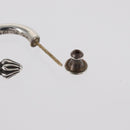 Chrome Hearts Plain Hoop Pierce Earring Ag925 Silver Auth 156691M-8
