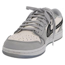Christian Dior Trotter Air Dior Air Jordan 1 Low OG Sneakers Gray Auth 156693SM-2