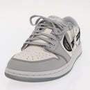 Christian Dior Trotter Air Dior Air Jordan 1 Low OG Sneakers Gray Auth 156693SM-25