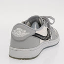Christian Dior Trotter Air Dior Air Jordan 1 Low OG Sneakers Gray Auth 156693SM-26