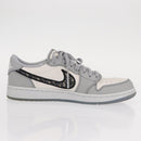 Christian Dior Trotter Air Dior Air Jordan 1 Low OG Sneakers Gray Auth 156693SM-27