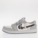 Christian Dior Trotter Air Dior Air Jordan 1 Low OG Sneakers Gray Auth 156693SM-28