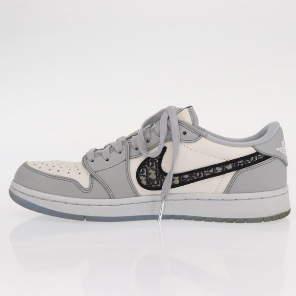 Christian Dior Trotter Air Dior Air Jordan 1 Low OG Sneakers Gray Auth 156693SM