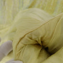 CHANEL Jacket Tweed Yellow Silver CC Auth 156695M-16