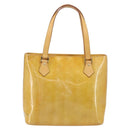 LOUIS VUITTON Monogram Vernis Houston Hand Bag Beige M91004 LV Auth 156696-2