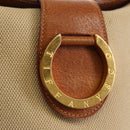 TIFFANY&Co. Shoulder Bag Canvas Beige Gold Auth 156697-19