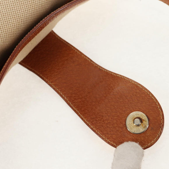 TIFFANY&Co. Shoulder Bag Canvas Beige Gold Auth 156697