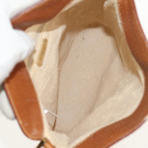 TIFFANY&Co. Shoulder Bag Canvas Beige Gold Auth 156697