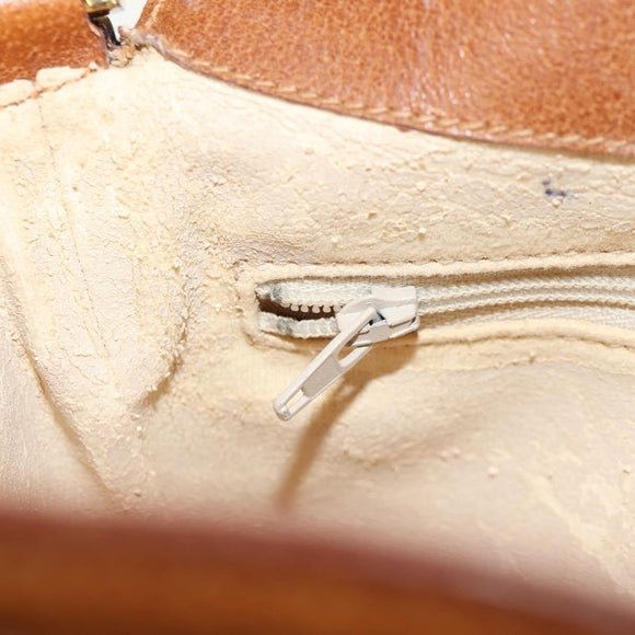 TIFFANY&Co. Shoulder Bag Canvas Beige Gold Auth 156697