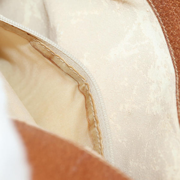 TIFFANY&Co. Shoulder Bag Canvas Beige Gold Auth 156697