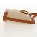 TIFFANY&Co. Shoulder Bag Canvas Beige Gold Auth 156697-4