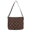 LOUIS VUITTON Damier Ebene Trousse Makeup Pouch N51982 LV Auth 156698-1