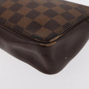 LOUIS VUITTON Damier Ebene Trousse Makeup Pouch N51982 LV Auth 156698-18
