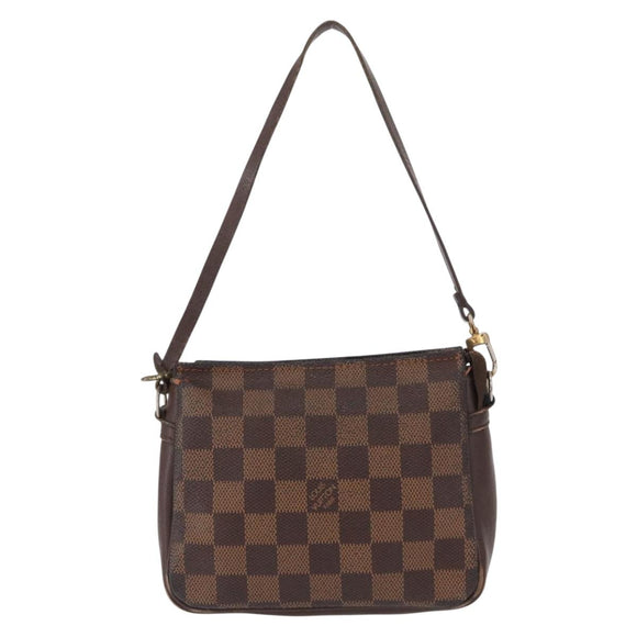 LOUIS VUITTON Damier Ebene Trousse Makeup Pouch N51982 LV Auth 156698