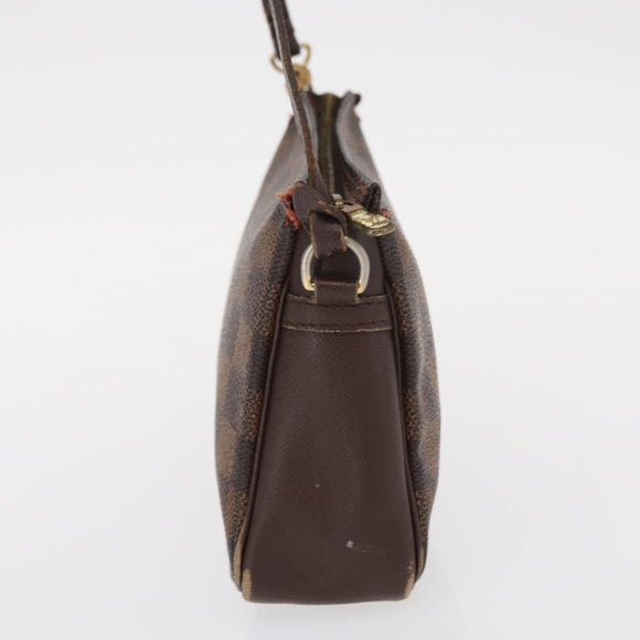 LOUIS VUITTON Damier Ebene Trousse Makeup Pouch N51982 LV Auth 156698