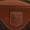 CELINE Macadam Canvas Shoulder Bag PVC Leather Brown Gold Auth 156702-18