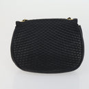 BALLY Tote Bag Leather 2 Set Black Ivory Auth 156704-11