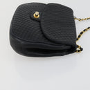 BALLY Tote Bag Leather 2 Set Black Ivory Auth 156704-12