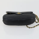 BALLY Tote Bag Leather 2 Set Black Ivory Auth 156704-15