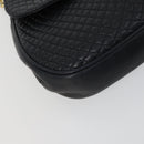 BALLY Tote Bag Leather 2 Set Black Ivory Auth 156704-16