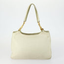 BALLY Tote Bag Leather 2 Set Black Ivory Auth 156704-2