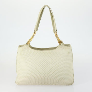 BALLY Tote Bag Leather 2 Set Black Ivory Auth 156704 - 0