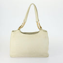 BALLY Tote Bag Leather 2 Set Black Ivory Auth 156704-3