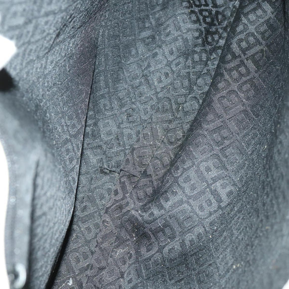 BALLY Tote Bag Leather 2 Set Black Ivory Auth 156704