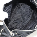 PRADA Shoulder Bag Nylon Black Silver Auth 156706V-9