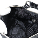 PRADA Shoulder Bag Nylon Black Silver Auth 156706V-22