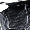 PRADA Shoulder Bag Nylon Black Silver Auth 156706V-25