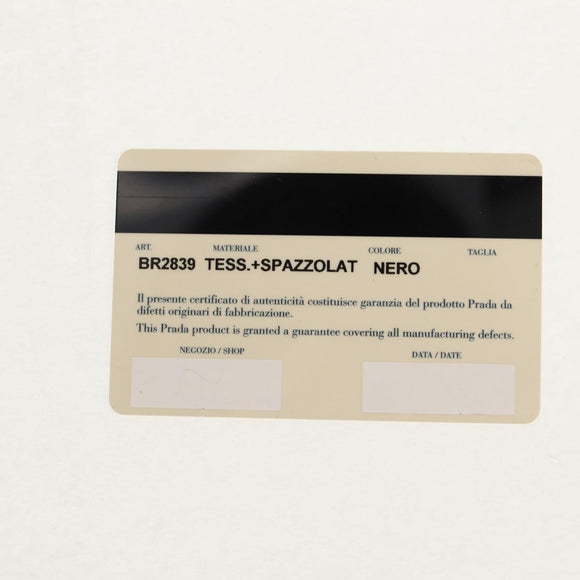 PRADA Shoulder Bag Nylon Black Silver Auth 156706V