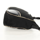 PRADA Shoulder Bag Nylon Black Silver Auth 156706V-4