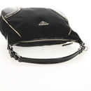 PRADA Shoulder Bag Nylon Black Silver Auth 156706V-7