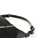 PRADA Shoulder Bag Nylon Black Silver Auth 156706V-14