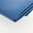 Salvatore Ferragamo Gancini Long Wallet Leather Blue Gold Auth 156708V-11