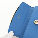 Salvatore Ferragamo Gancini Long Wallet Leather Blue Gold Auth 156708V-14