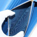 Salvatore Ferragamo Gancini Long Wallet Leather Blue Gold Auth 156708V-19