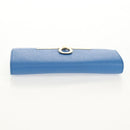 Salvatore Ferragamo Gancini Long Wallet Leather Blue Gold Auth 156708V-6