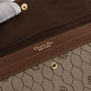Christian Dior Honeycomb Canvas Long Wallet PVC Beige gold Auth 156709-9
