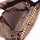 Christian Dior Honeycomb Canvas Long Wallet PVC Beige gold Auth 156709-10