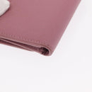 Christian Dior 30 Montaigne Compact Wallet Leather Pink Gold Auth 156710-15