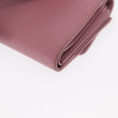 Christian Dior 30 Montaigne Compact Wallet Leather Pink Gold Auth 156710-16