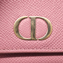 Christian Dior 30 Montaigne Compact Wallet Leather Pink Gold Auth 156710-17