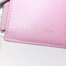 Christian Dior 30 Montaigne Compact Wallet Leather Pink Gold Auth 156710-18
