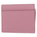 Christian Dior 30 Montaigne Compact Wallet Leather Pink Gold Auth 156710-2